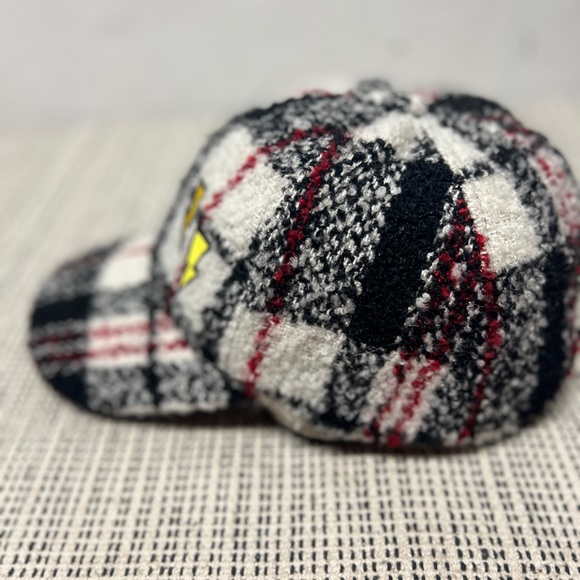 Not your friend plaid black red fussy academia vibes hat OS Y2K - Picture 2 of 6